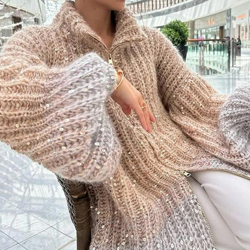 Flamboi - Manteau Maille Jadmode - Style Brillant france belgique suisse