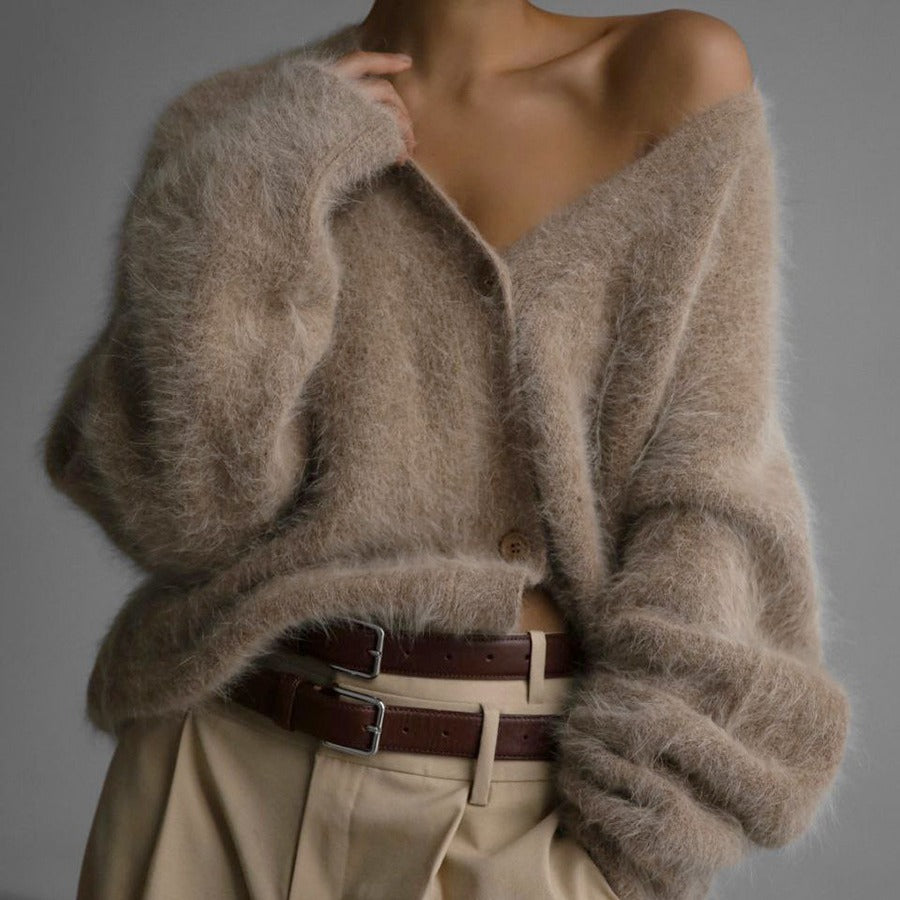 Anana Cardigan à Col V Jadmode  Élégance et Confort FRANCE BELGIQUE SUISSE 